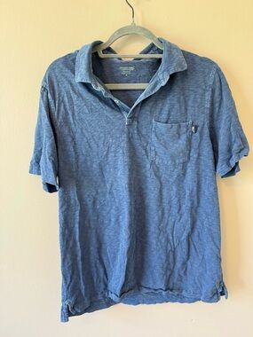Vineyard Vines Casual Men's Blue Polo Shirt with Chest Pocket